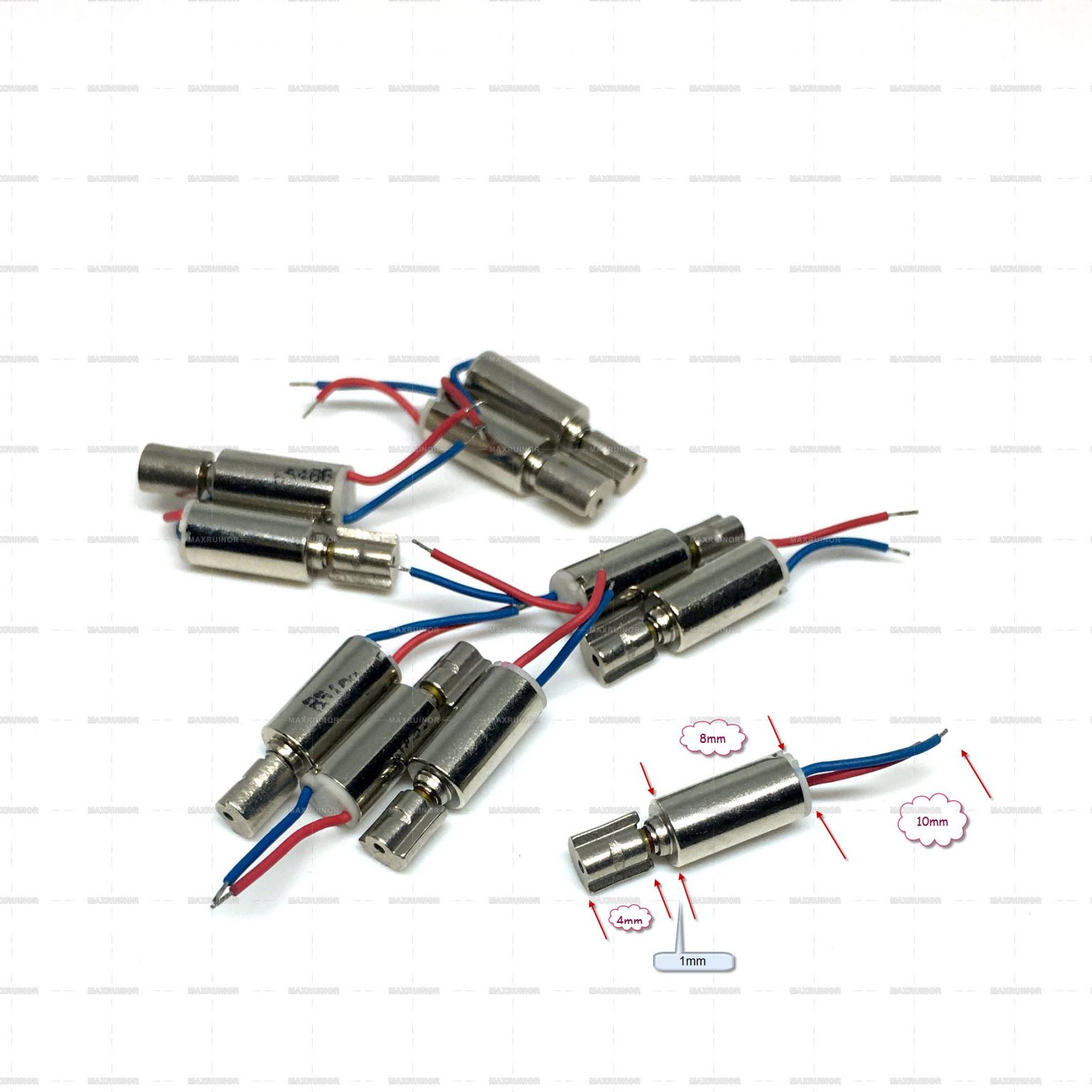 100pcs 3V Vibrator Motor 4*8mm Mini DC motor 4 x 8mm Vibration Pager ...